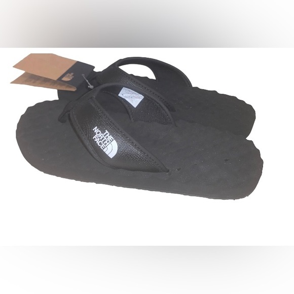 New TAGS THE NORTH FACE black flip flops men’s shoes size 7 women’s 8 - Picture 4 of 11